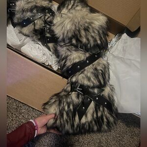 Wild Instincts Faux Fur Boots - Off White